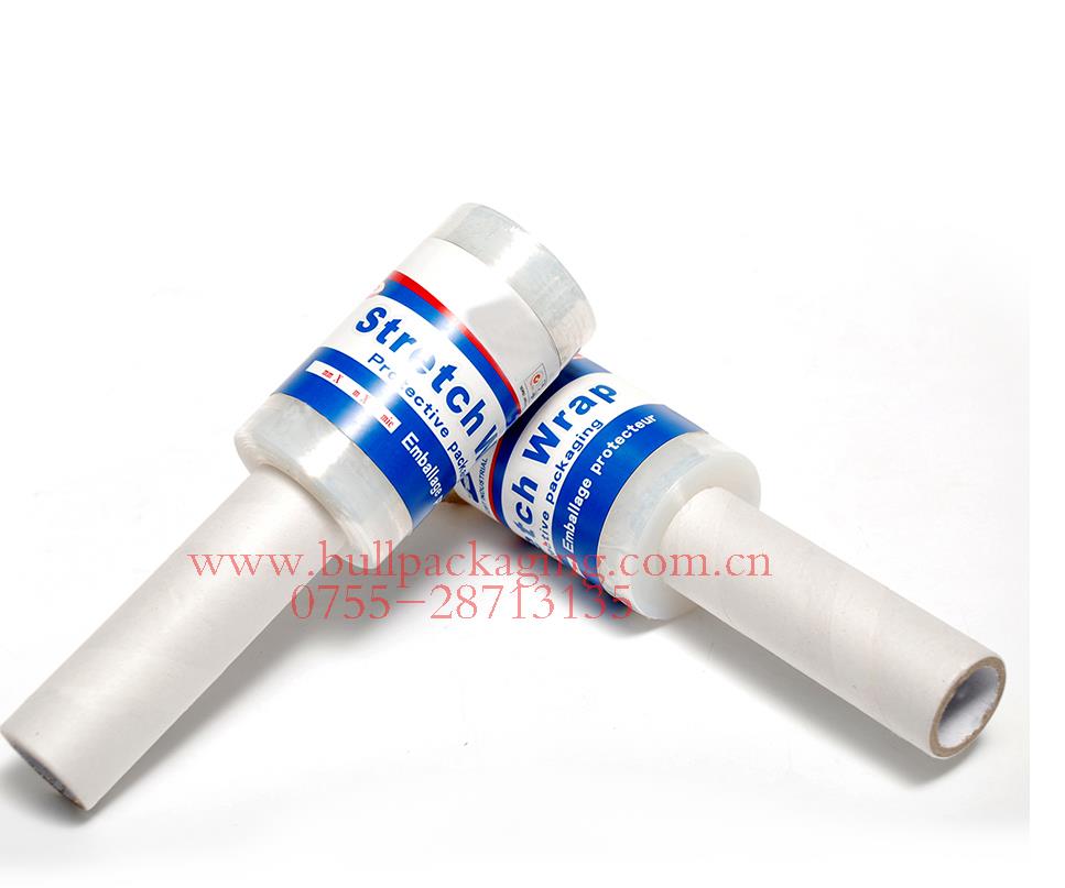The top one of hand use stretch film