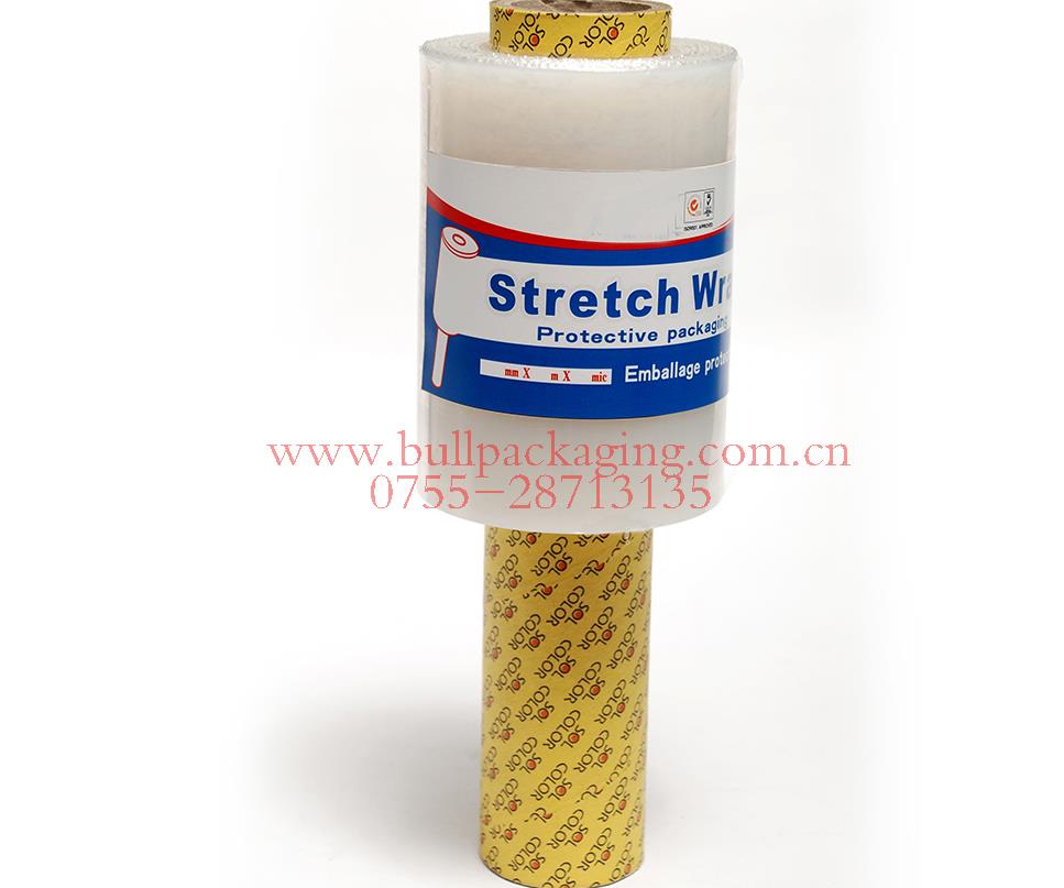 Resistant weather hand use stretch film