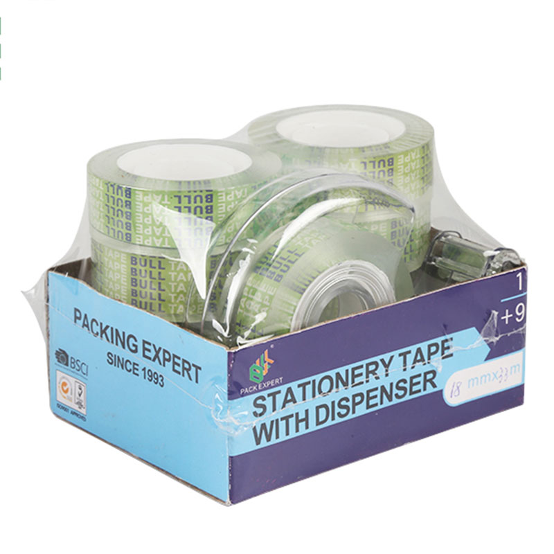 Stationery Transparent Tape with Dispenser